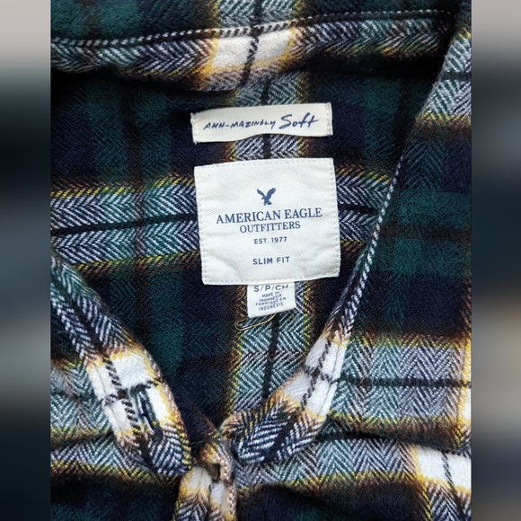 American Eagle Amazingly Soft Flannel size S - Picture 2 of 2